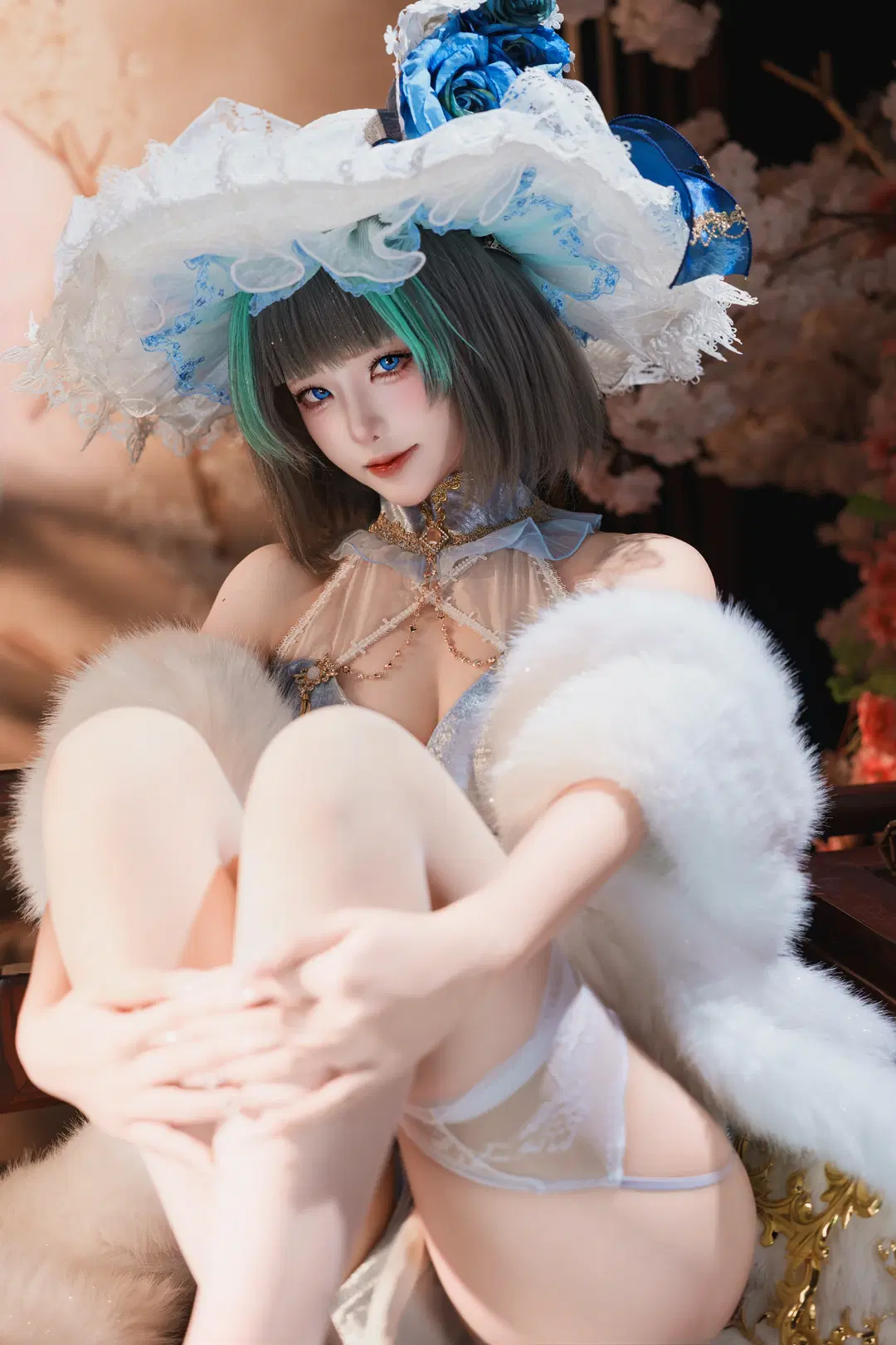 【柴郡cos】碧藍航線新中式旗袍，這頂大帽子太華麗了 - 锁泪丶 - 第4張