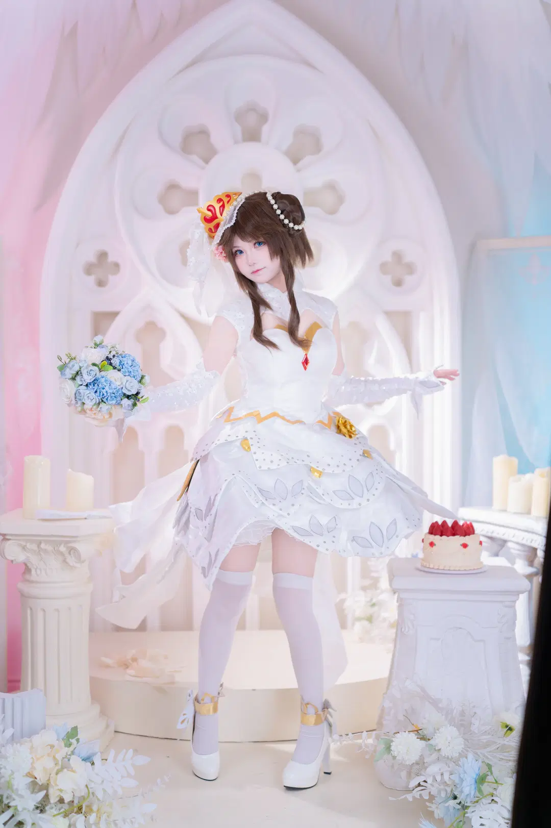 cosplay, Honor of Kings, Pure White Wedding, Xiao Qiao Cosplay, White stockings