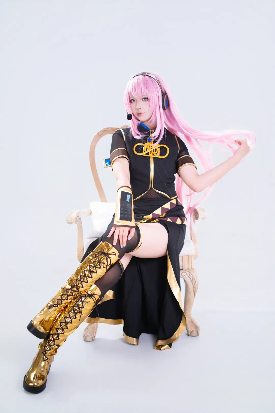 cos正片, 黑丝, 白棚摄影, VOCALOID, 巡音流歌cos