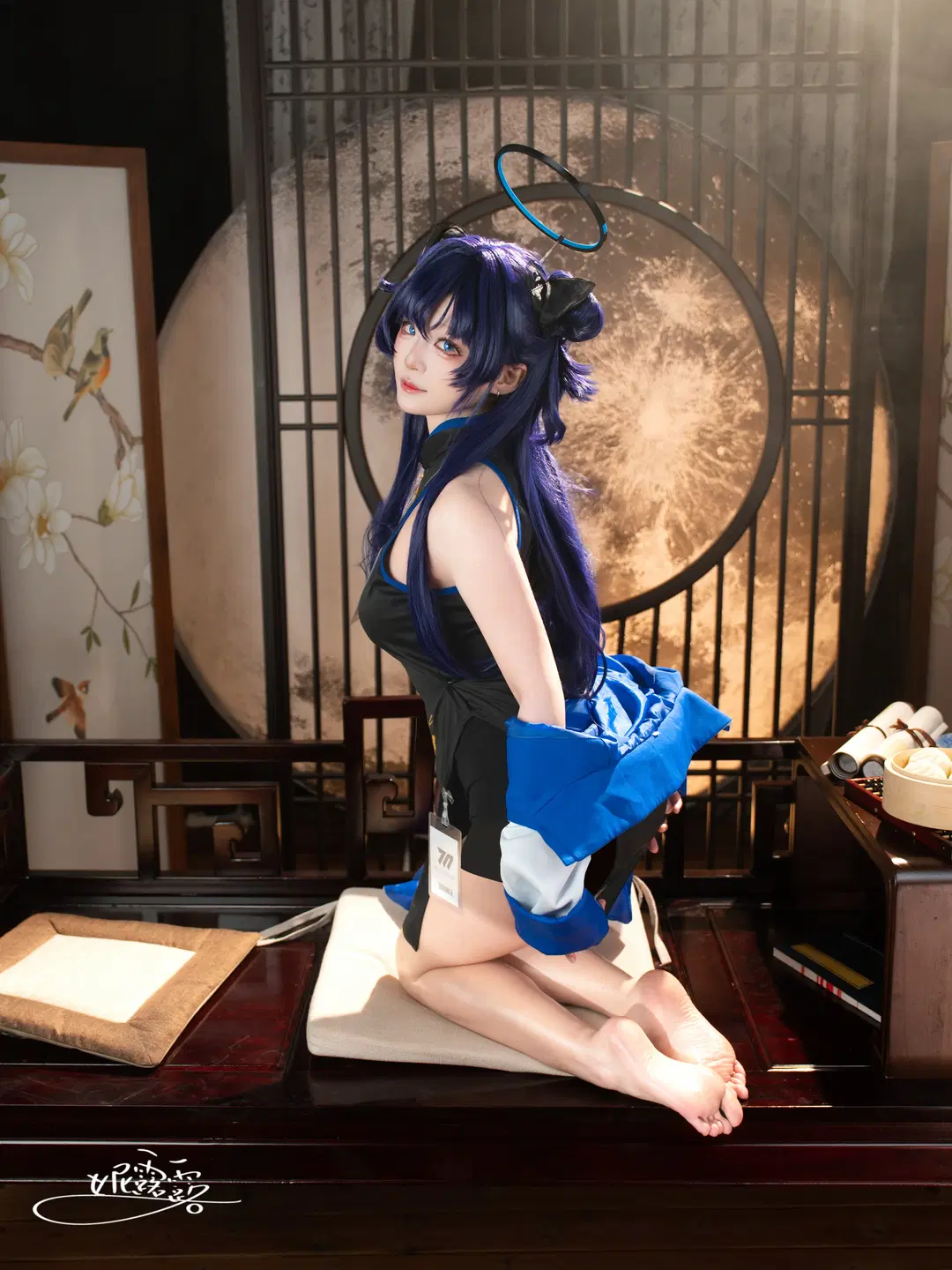 蔚藍檔案, 二次元cosplay, 旗袍cos, 早瀨優香cos, 室內棚拍