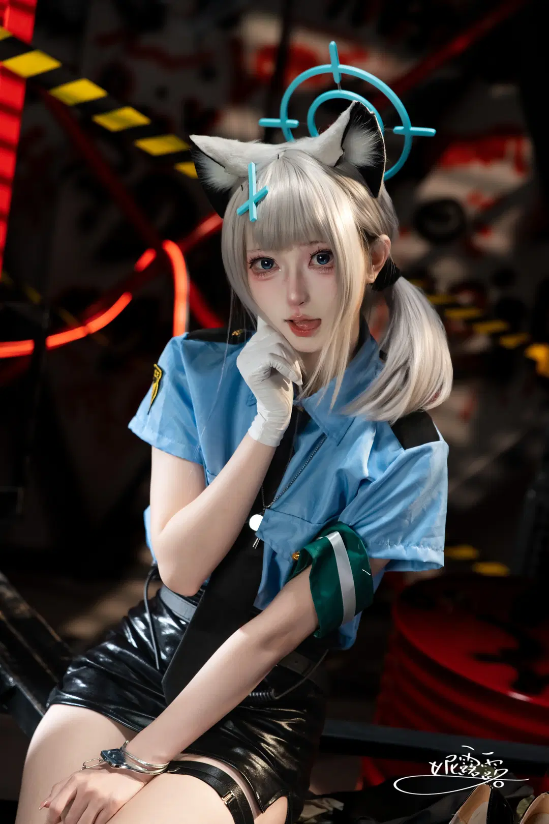 蔚蓝档案, 二次元cos, 砂狼白子cos, 兽耳, 制服cos