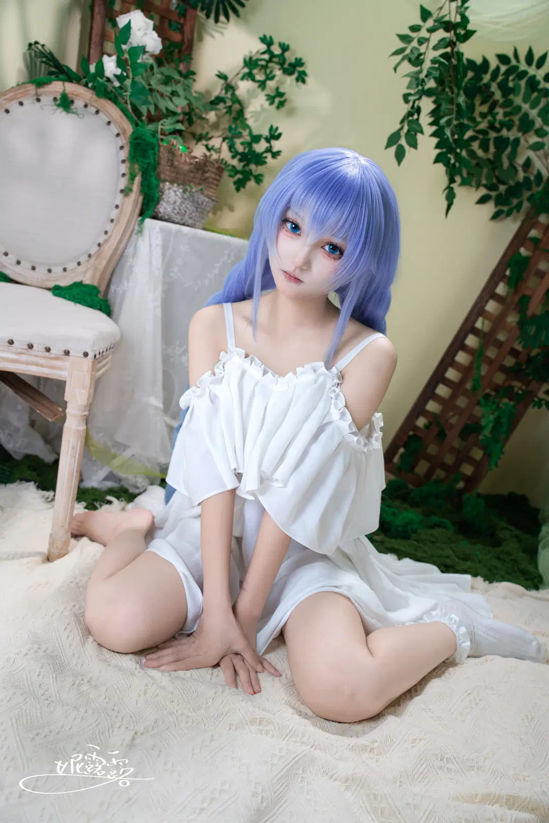 cosplay, 洛琪希cos, 森系写真, 白丝袜, 绿苹果