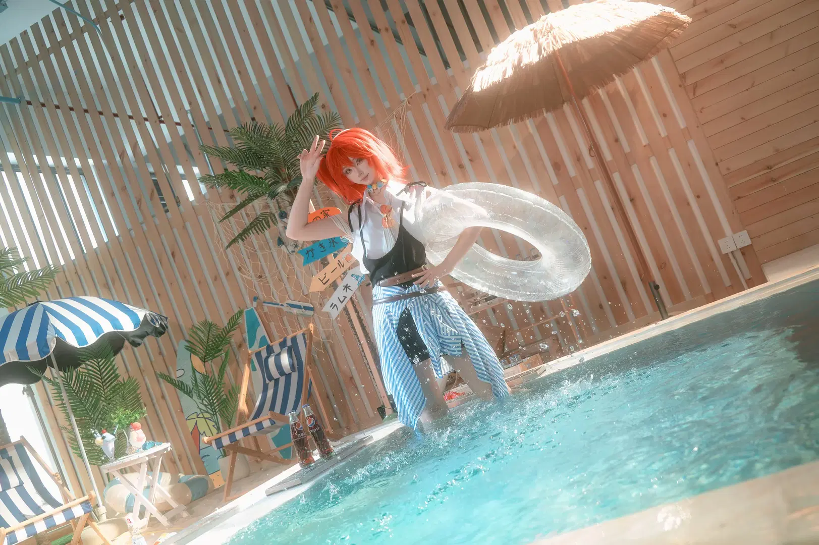 【エクシア コスプレ】夏の終わりを抱きしめて、レミュエルのビーチ日常 - 魚籽Umm_ - 4枚目