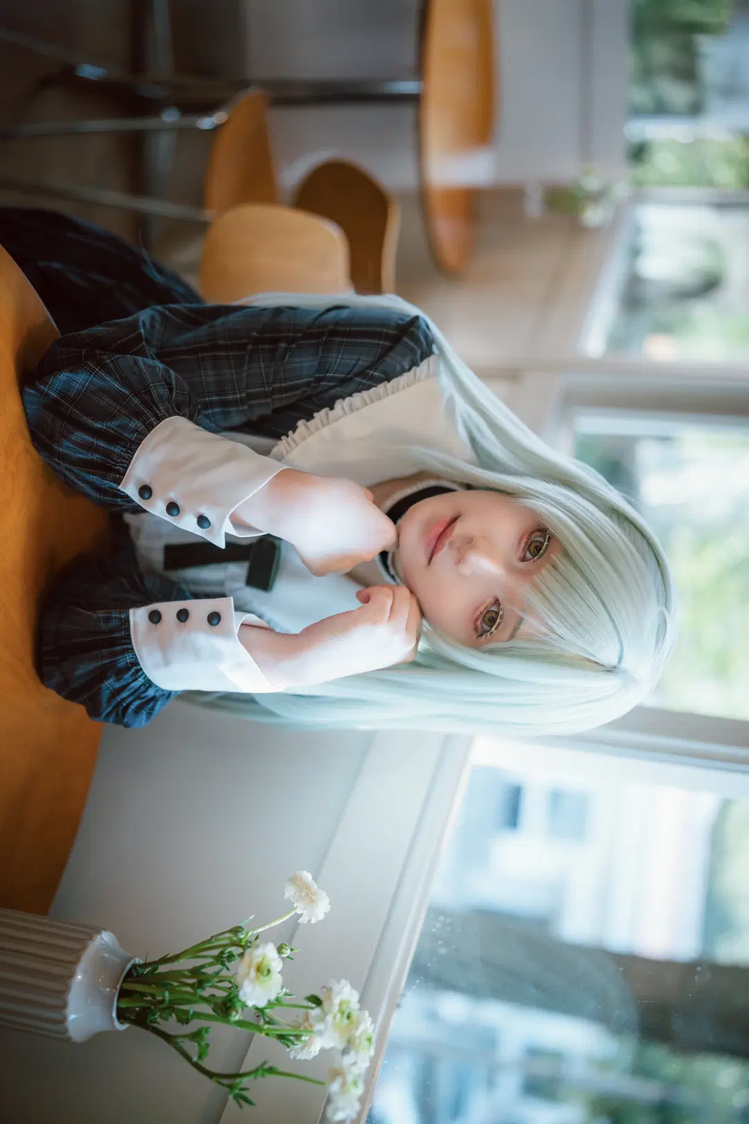 [Wakaba Mutsumi cosplay] Serene Afternoon of Ave Mujica: Mutsumi rice in a Cafe by 云间glow📷 - Image 2