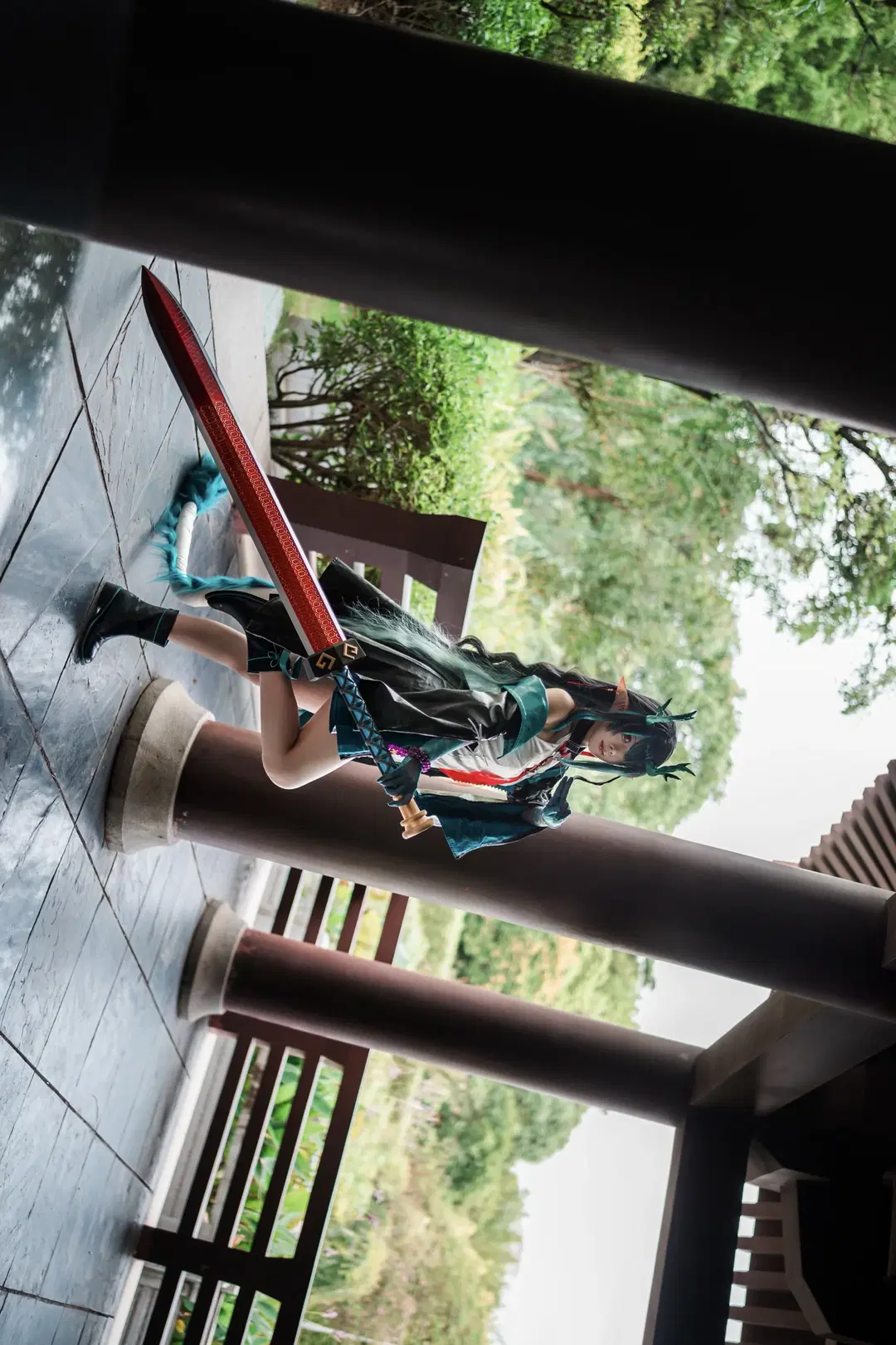 【シーコスプレ】アークナイツ 歳相の美しき佇まい、庭園の回廊に広がる水墨の幻境 - 云间glow📷 - 13枚目
