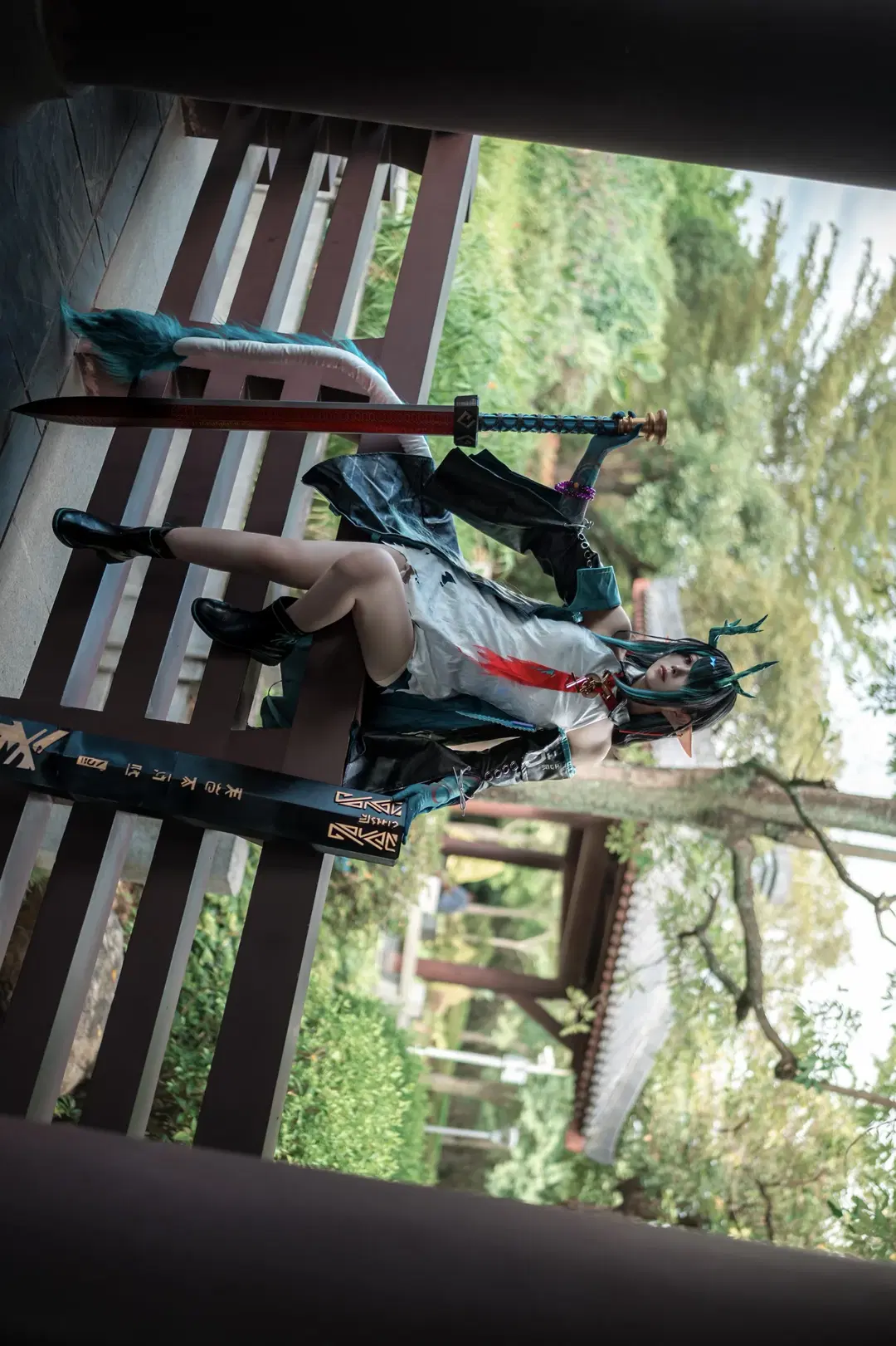 【シーコスプレ】アークナイツ 歳相の美しき佇まい、庭園の回廊に広がる水墨の幻境 - 云间glow📷 - 7枚目