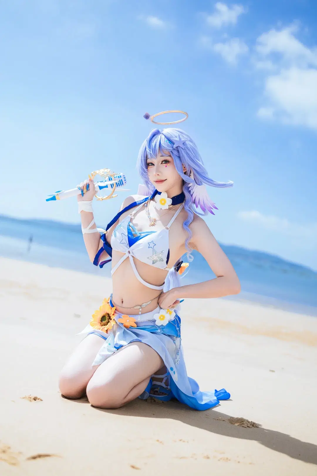 cos正片, 星穹铁道, 知更鸟cos, 水着, 夏日海滩