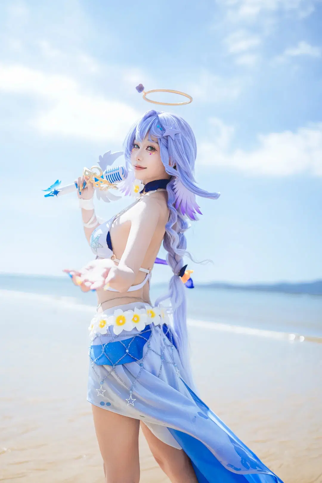 [Robin cosplay] Honkai: Star Rail Sunny Song Swimsuit Beach Shoot Record by 云间glow📷 - Image 7