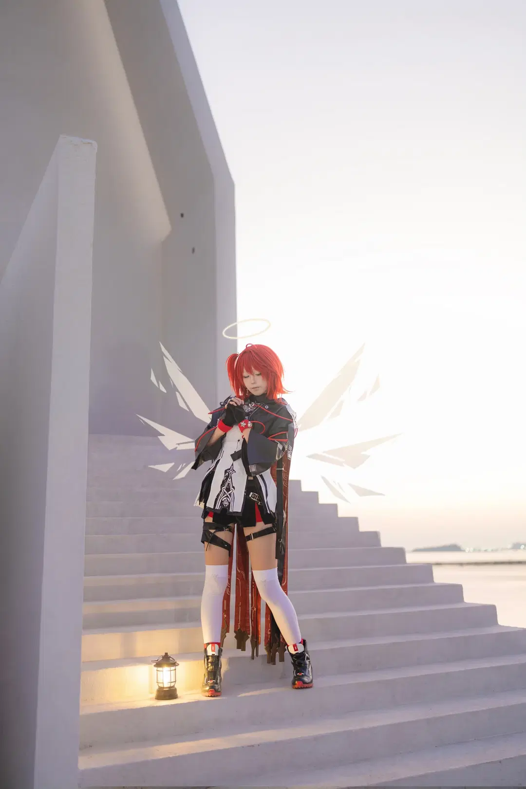 【新约能天使cos】明日方舟里的纯白几何战斗天使 - 云间glow📷 - 第4张