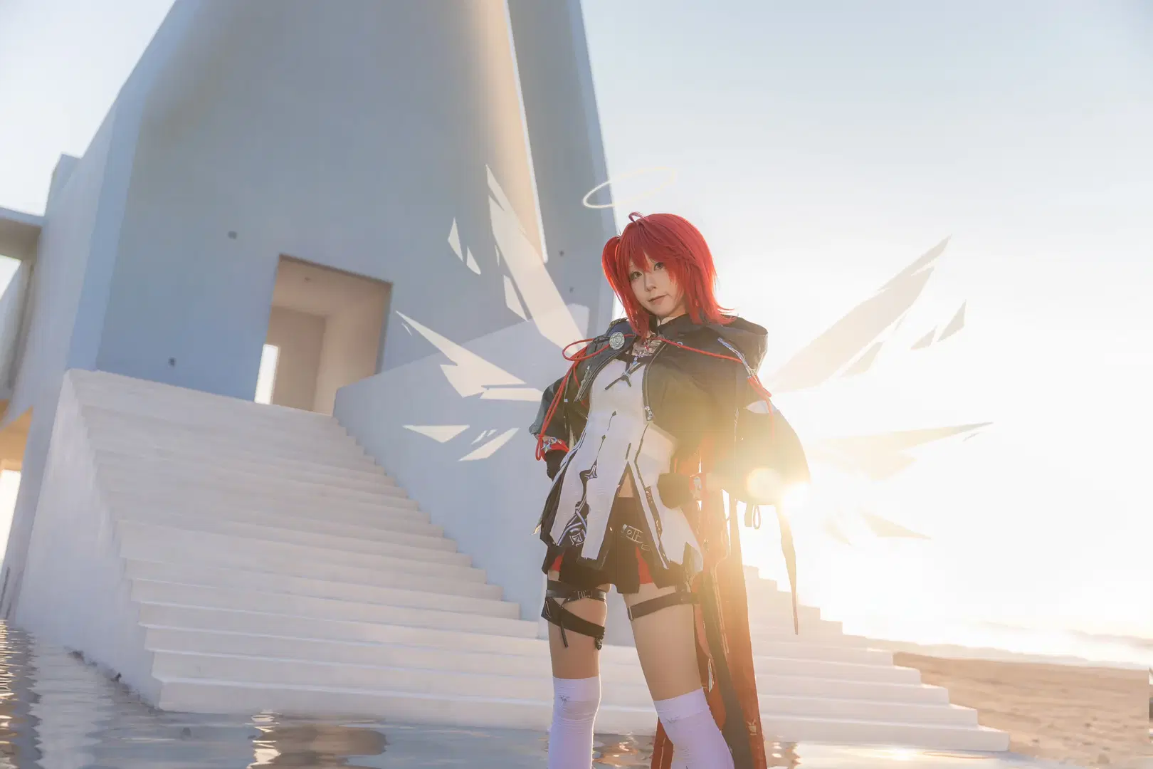 【新约能天使cos】明日方舟里的纯白几何战斗天使 - 云间glow📷 - 第5张