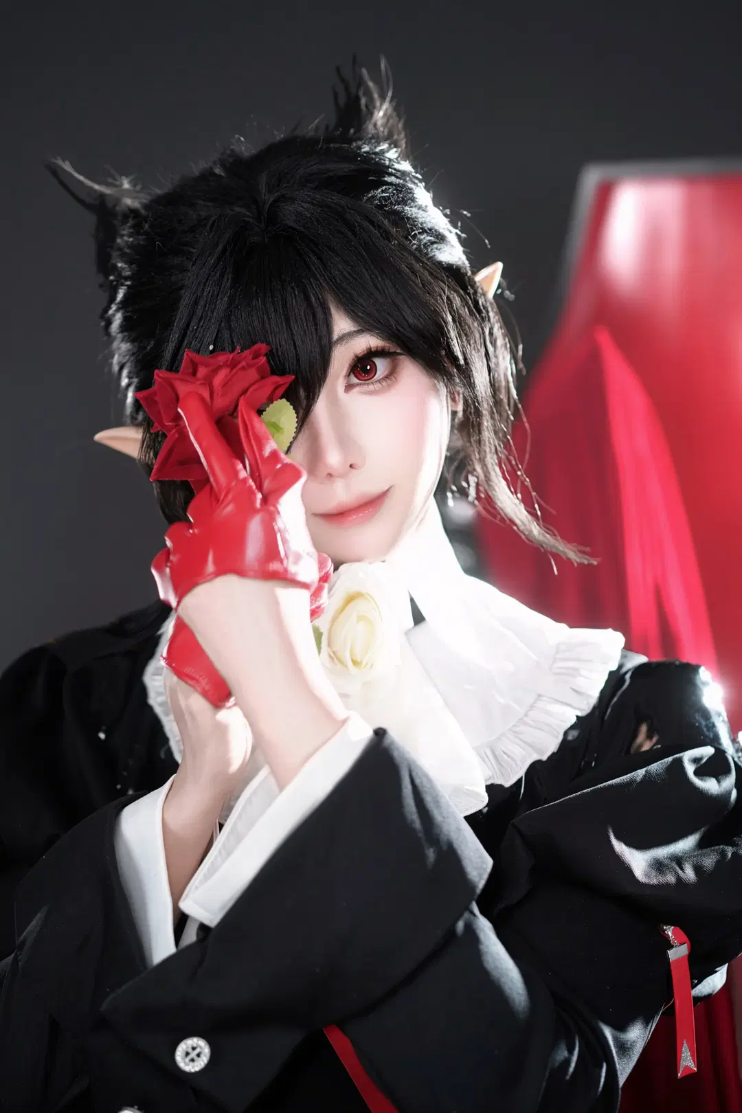 【隱德萊希cos】明日方舟的暗夜與紅玫瑰