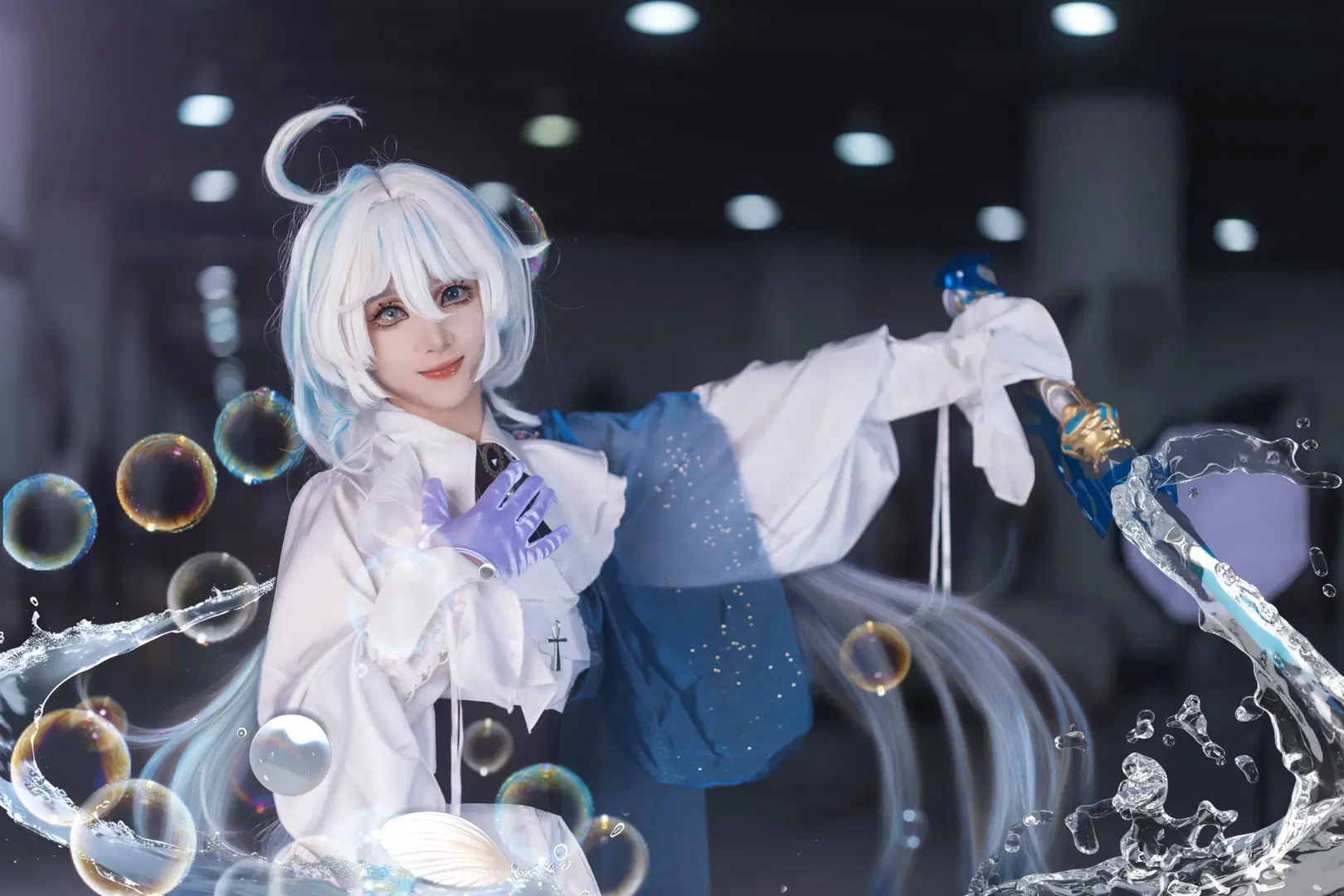 【芙寧娜cos】私設水元素魔法少女的漫展返圖 - 里河- - 第3張