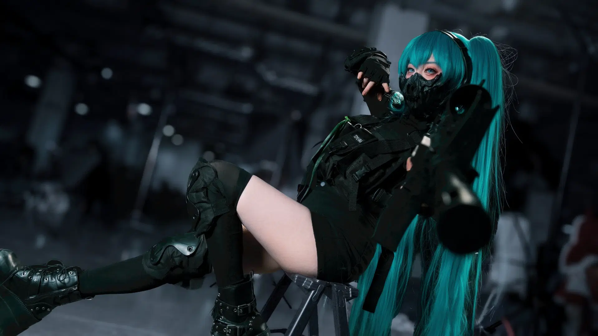 初音未来cos 暗黑战术风特工造型 - 草莓小糕 - 第3张