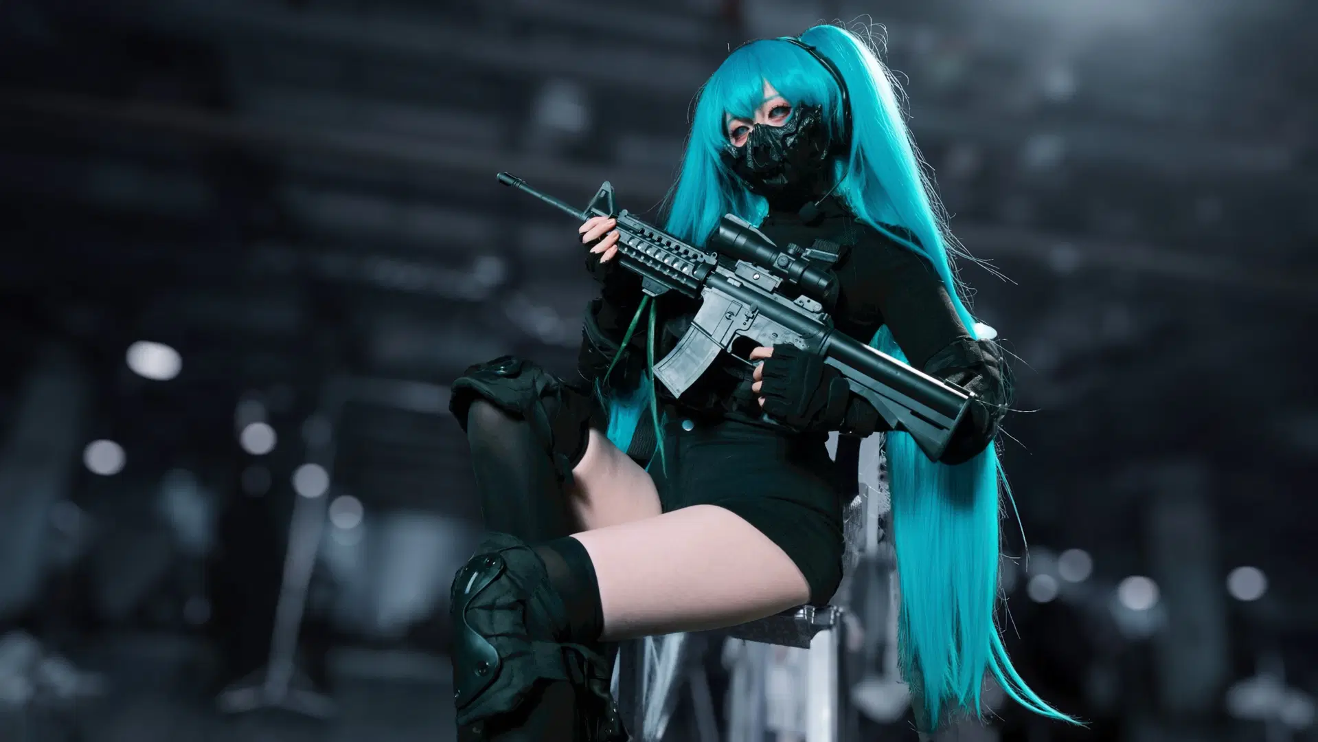 初音未来cos 暗黑战术风特工造型 - 草莓小糕 - 第4张