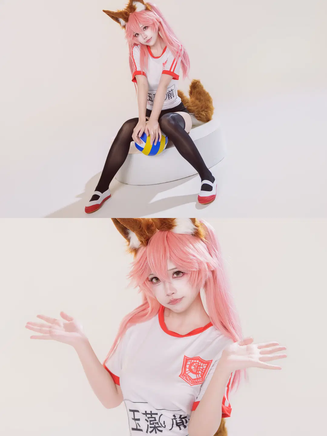 【玉藻の前 コスプレ】『Fate/Grand Order』白ホリ体操着の体育時間 - 萌萌的亚古兽HANS - 3枚目