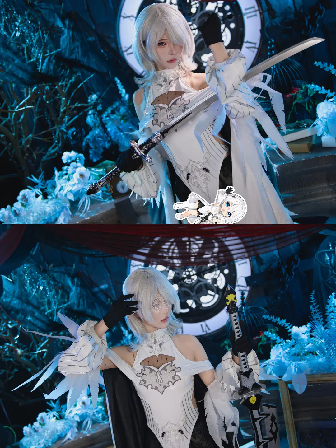 [10H cosplay] White Feather Beneath the Clock Tower: Stillness and Sharpness in the Cold Light of the Black Cathedral by 萌萌的亚古兽HANS - Image 5