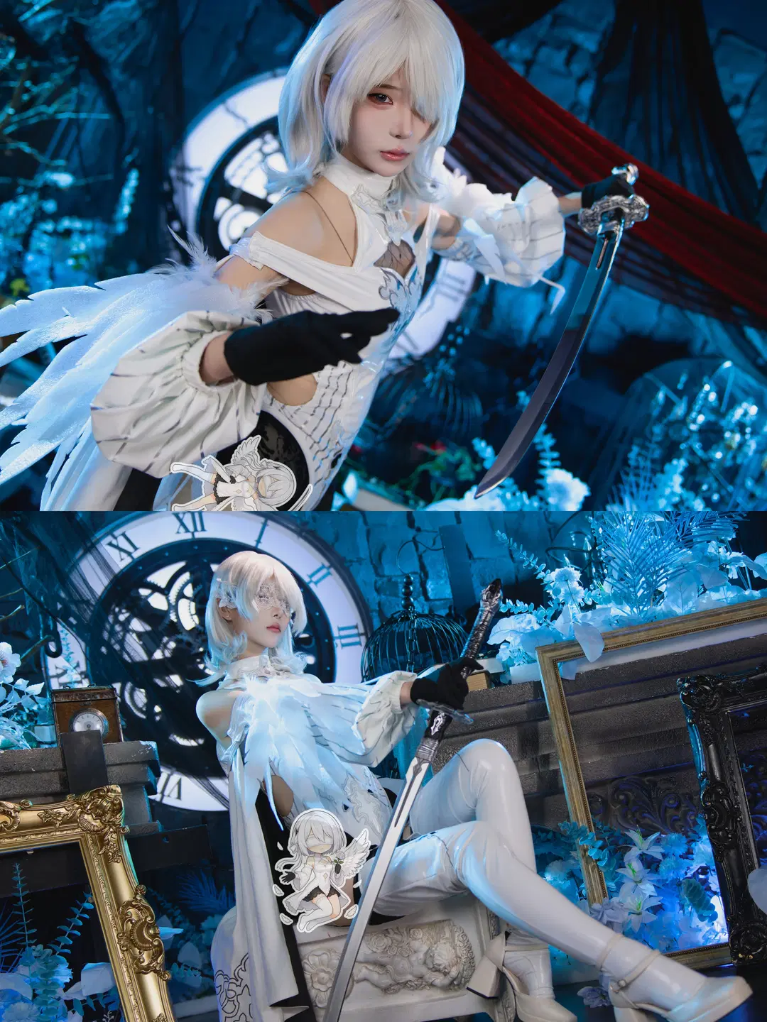 [10H cosplay] White Feather Beneath the Clock Tower: Stillness and Sharpness in the Cold Light of the Black Cathedral by 萌萌的亚古兽HANS - Image 6