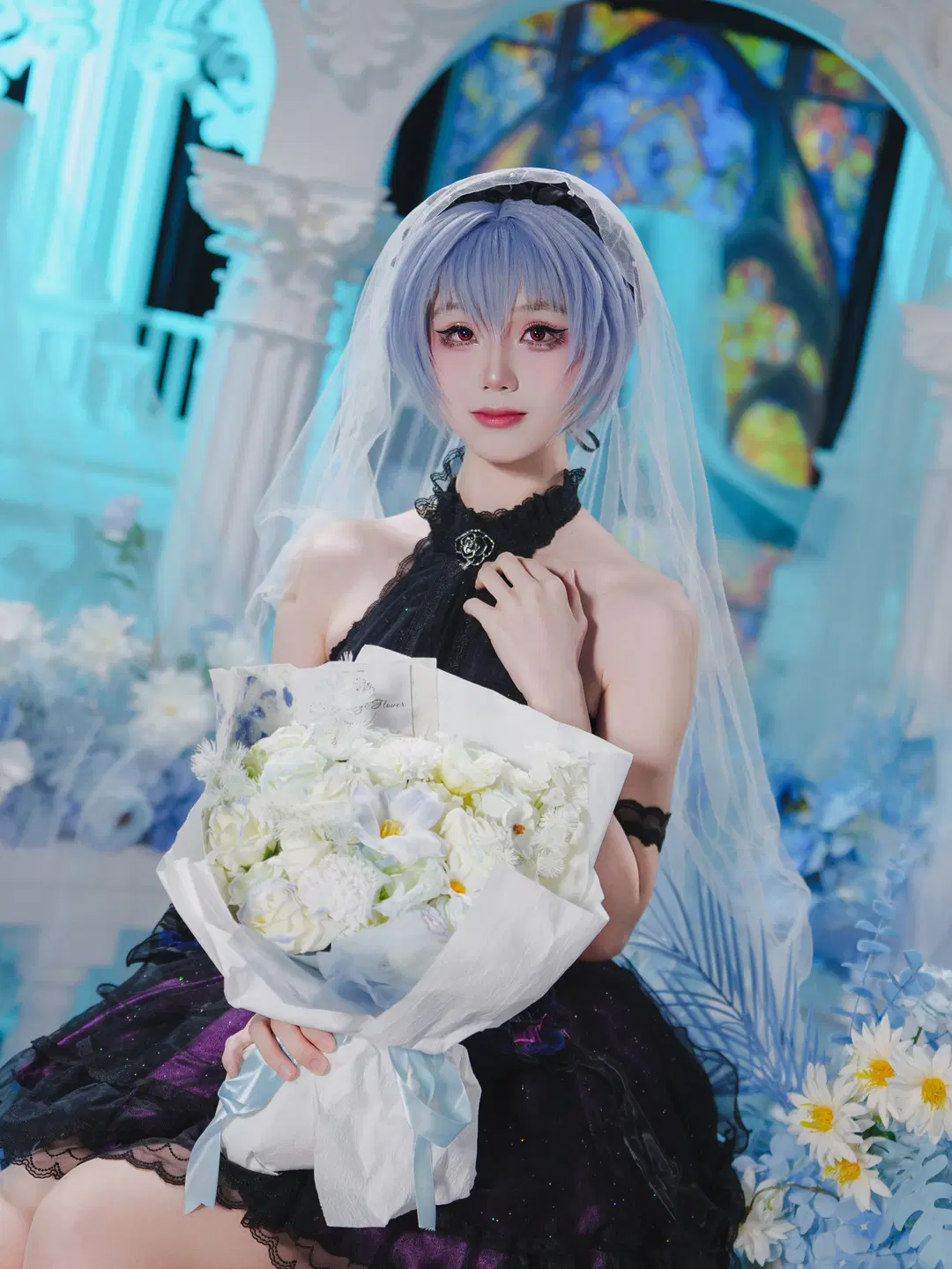 【绫波丽cos】EVA新世纪福音战士花之语，蓝玫瑰依然盛放 - 萌萌的亚古兽HANS - 第6张