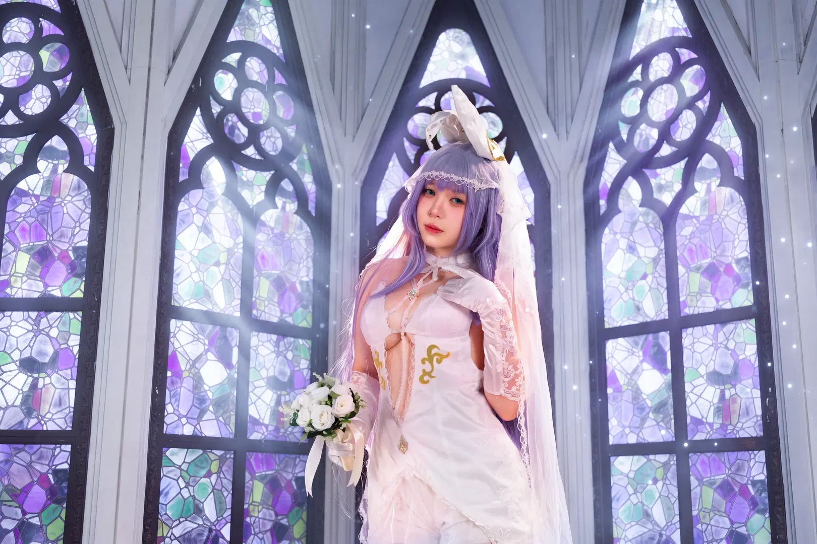 【ニュージャージーコスプレ】『アズールレーン』ニュージャージー花嫁、教会に響く純白のロマンス - 命运卿（报班进修版） - 3枚目