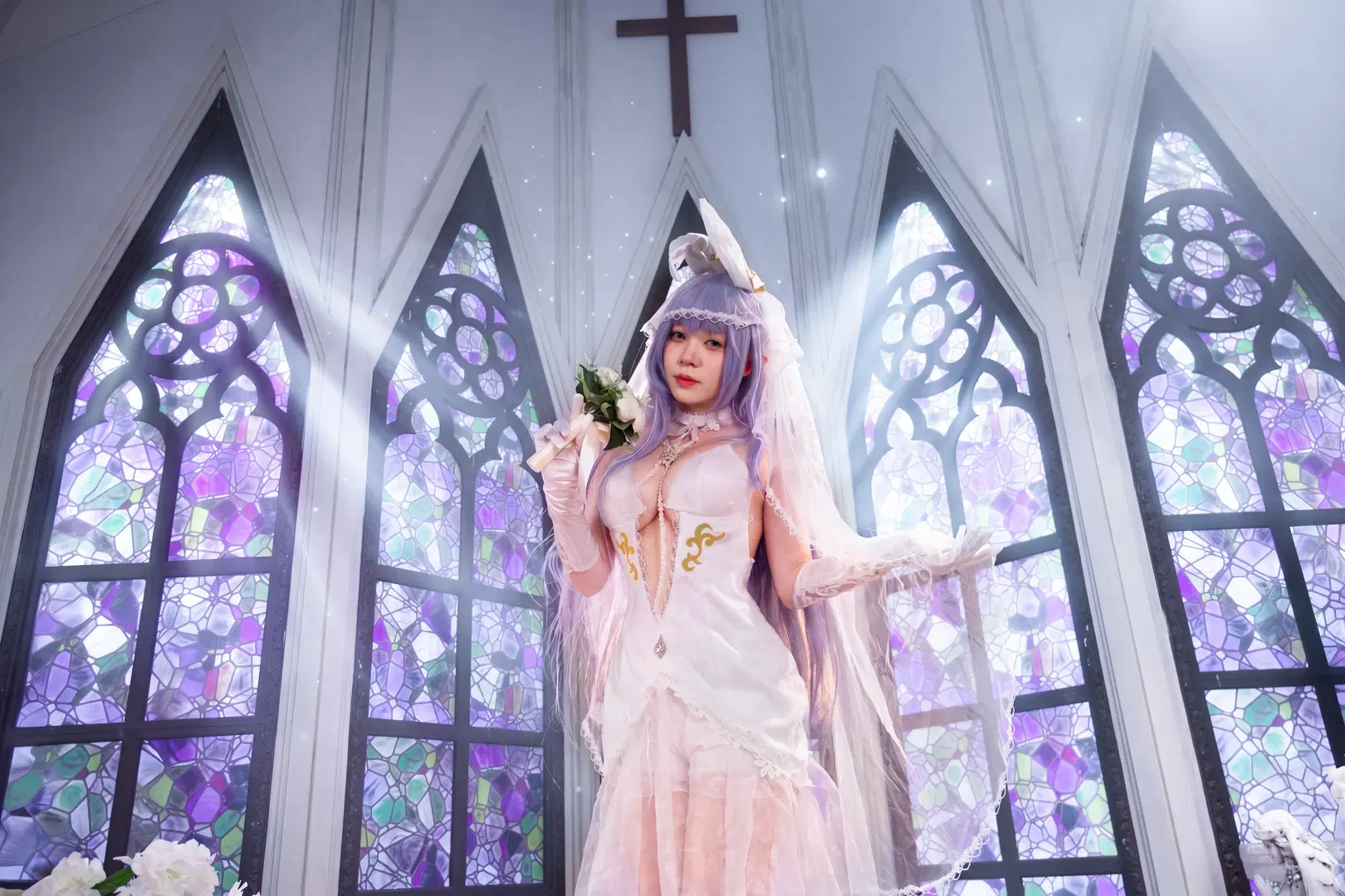 【ニュージャージーコスプレ】『アズールレーン』ニュージャージー花嫁、教会に響く純白のロマンス - 命运卿（报班进修版） - 4枚目