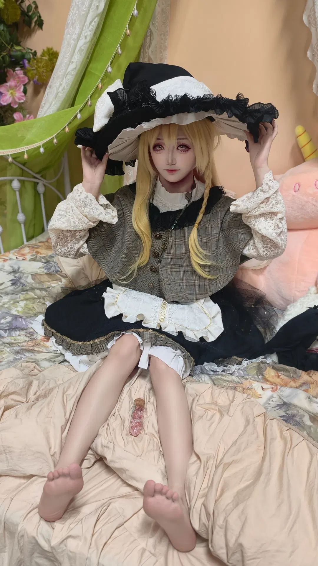 【雾雨魔理沙cos】东方Project的魔法使，格纹与蕾丝的童话感演绎 - 奶油糖糕丶 - 第2张