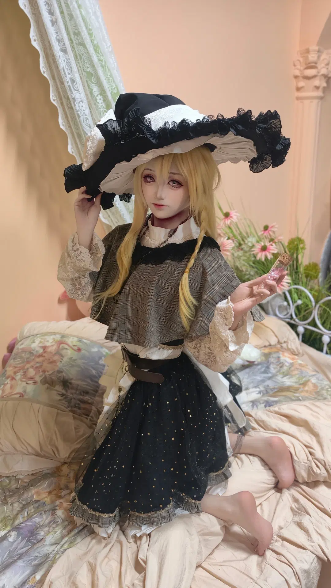 【雾雨魔理沙cos】东方Project的魔法使，格纹与蕾丝的童话感演绎 - 奶油糖糕丶 - 第3张