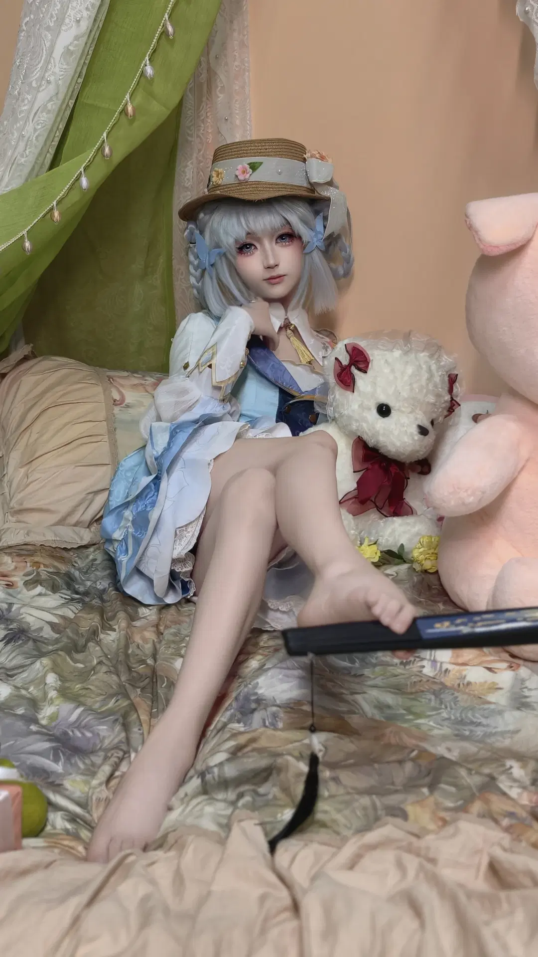 【神里绫华cos】蓝白田园风装扮的治愈日常 - 奶油糖糕丶 - 第2张