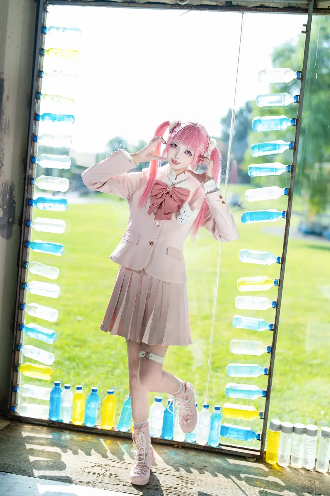 cosplay, 双马尾, 丝袜, 李天希cos, 时光代理人
