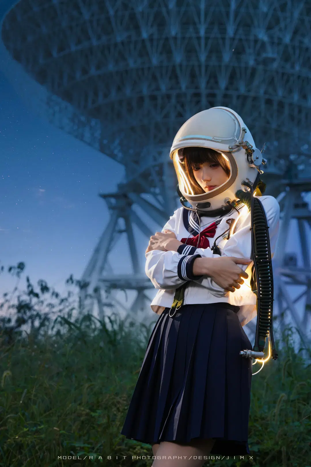 JK uniform mixed with an astronaut helmet, shooting Starry sky photography under a radio telescope by 猫活150 - Image 5