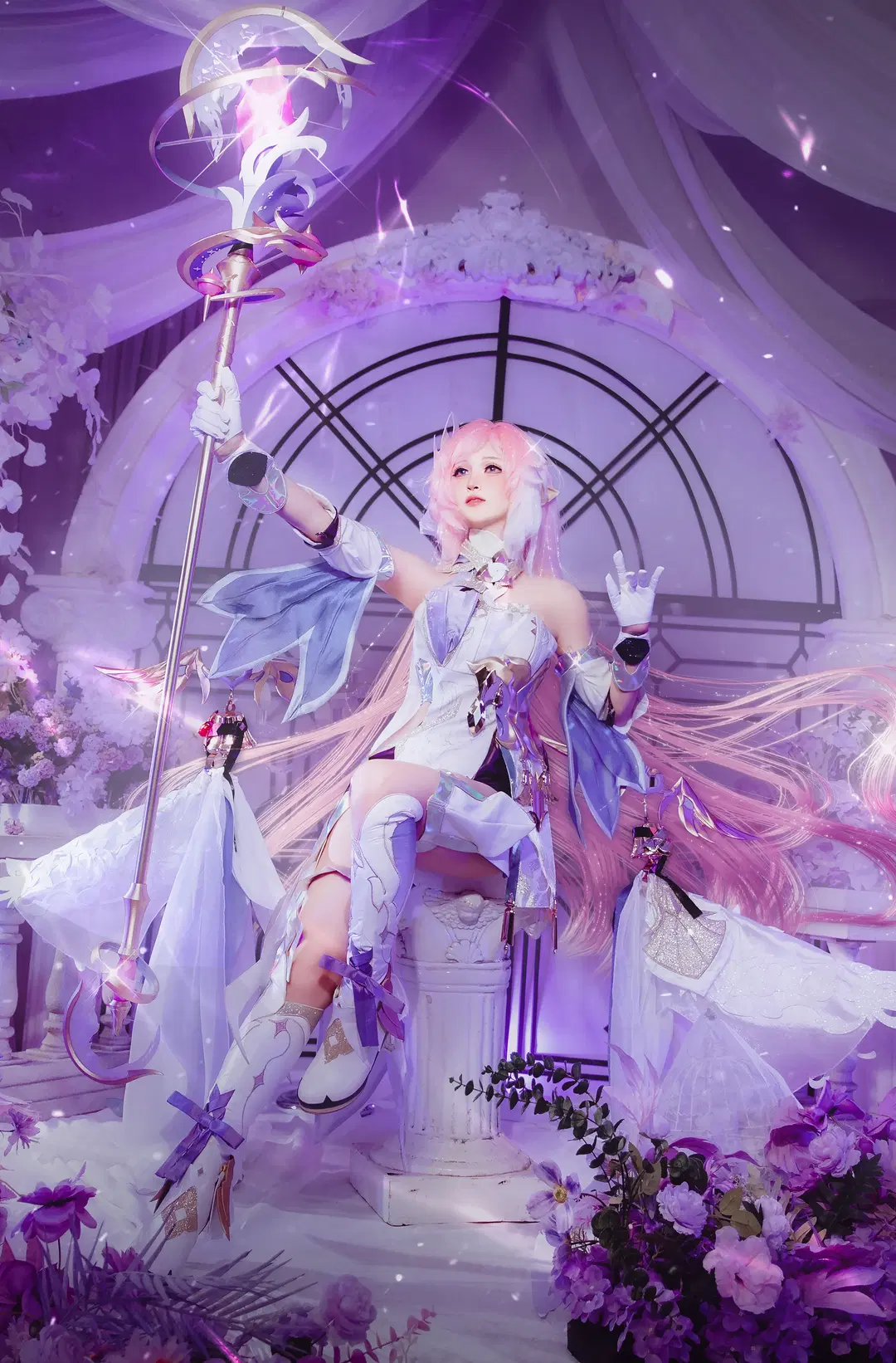 爱莉希雅cos, 崩坏三, 二次元cosplay, 人之律者, 美腿