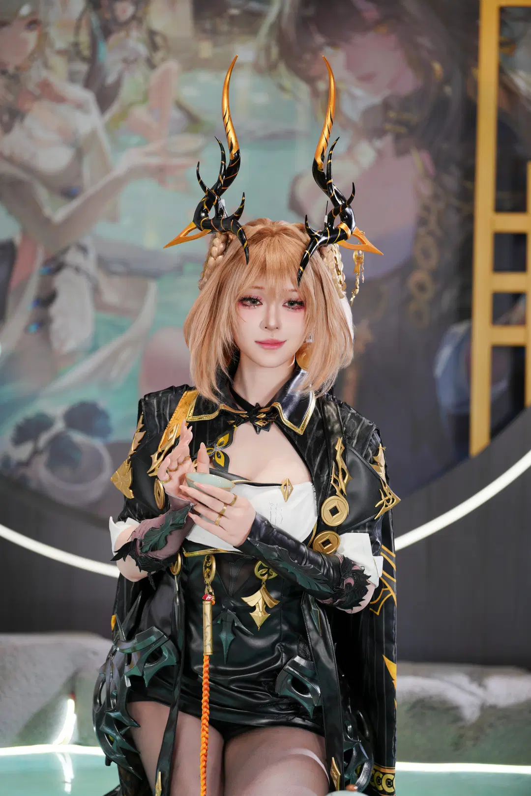 【止流cos】二重螺旋黑金造型漫展返图 - 奕宁 - 第5张