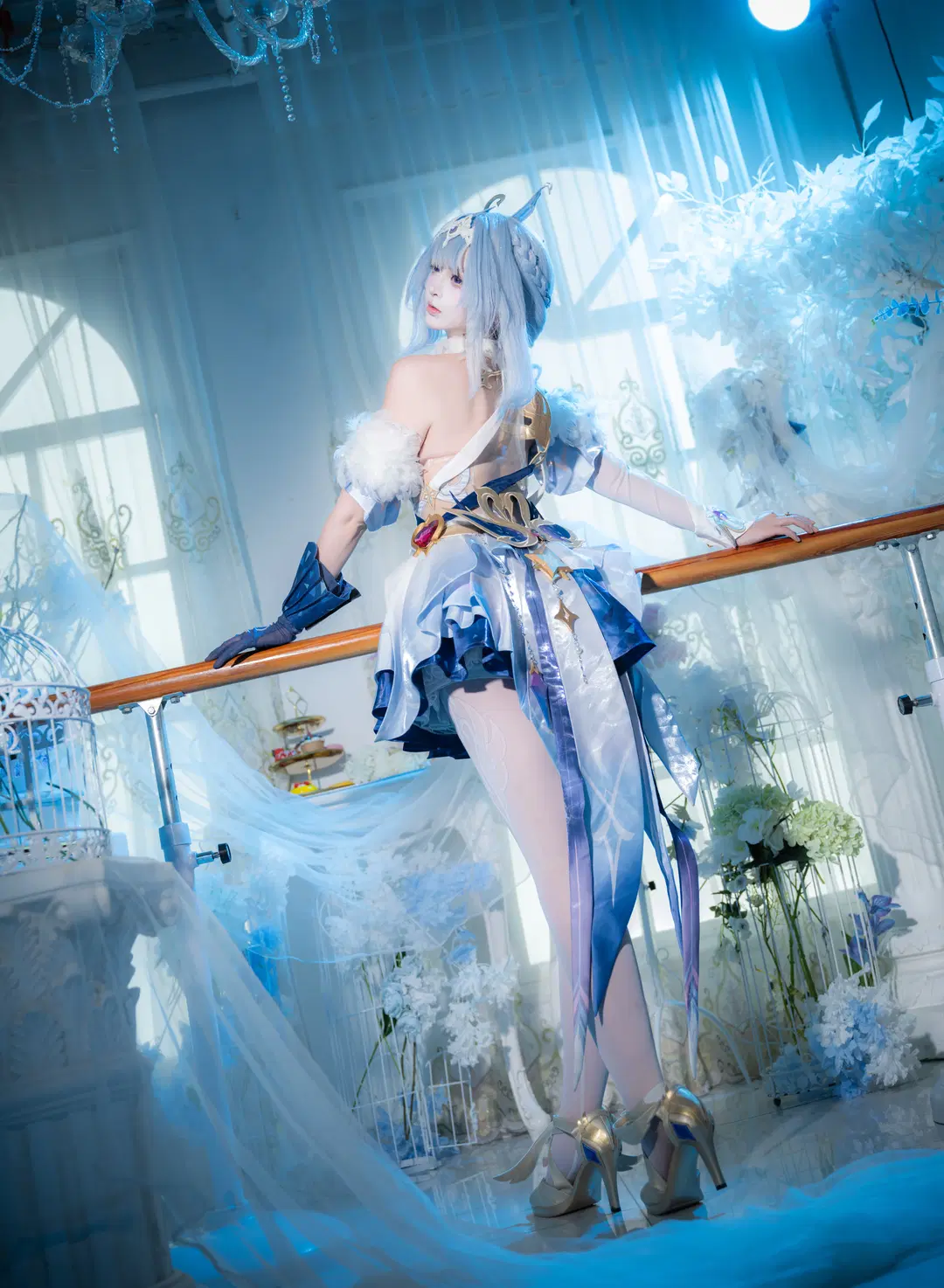 原神, cosplay, 白絲, 絲襪cos, 奧黛塔cos