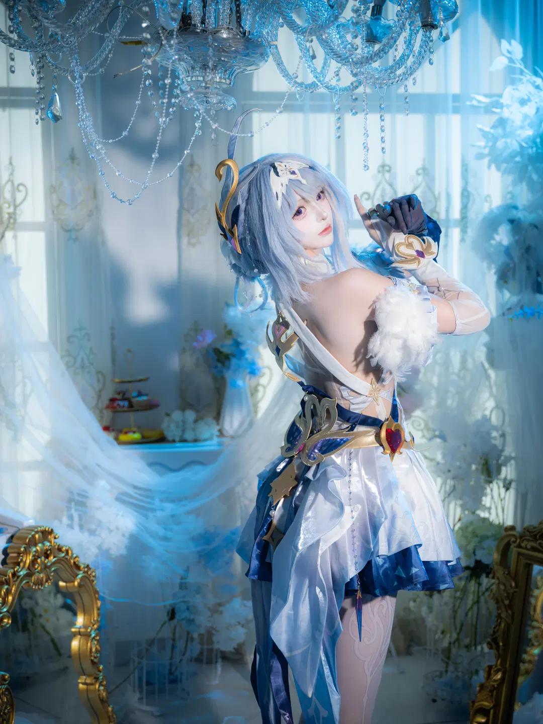 [Odette cosplay] Genshin Impact: Cool-Toned Blue Ballet in a White European Studio by 北京摄影-卡尔 - Image 3
