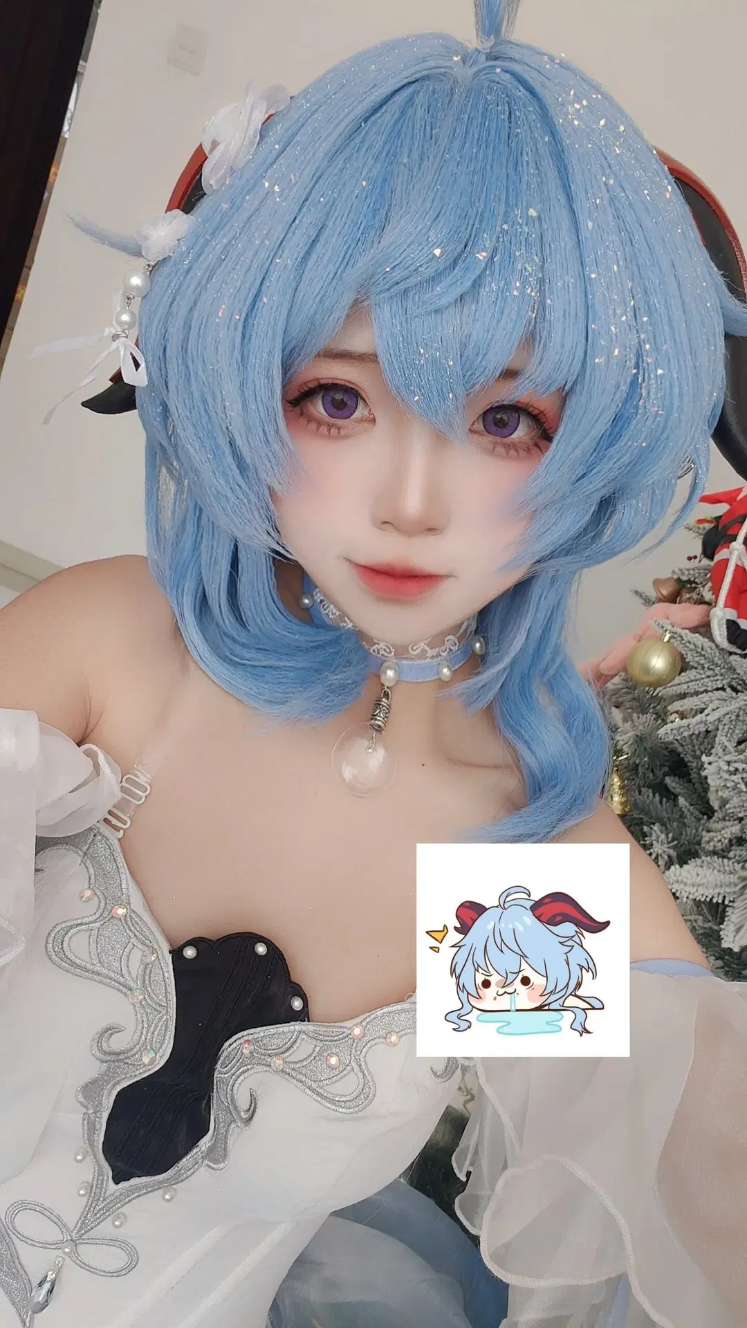 【甘雨cos】冰蓝色芭蕾风装扮 - 是一只小鱼北 - 第2张