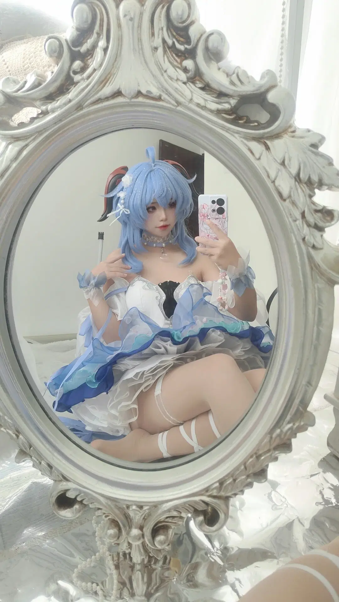 【甘雨cos】冰蓝色芭蕾风装扮