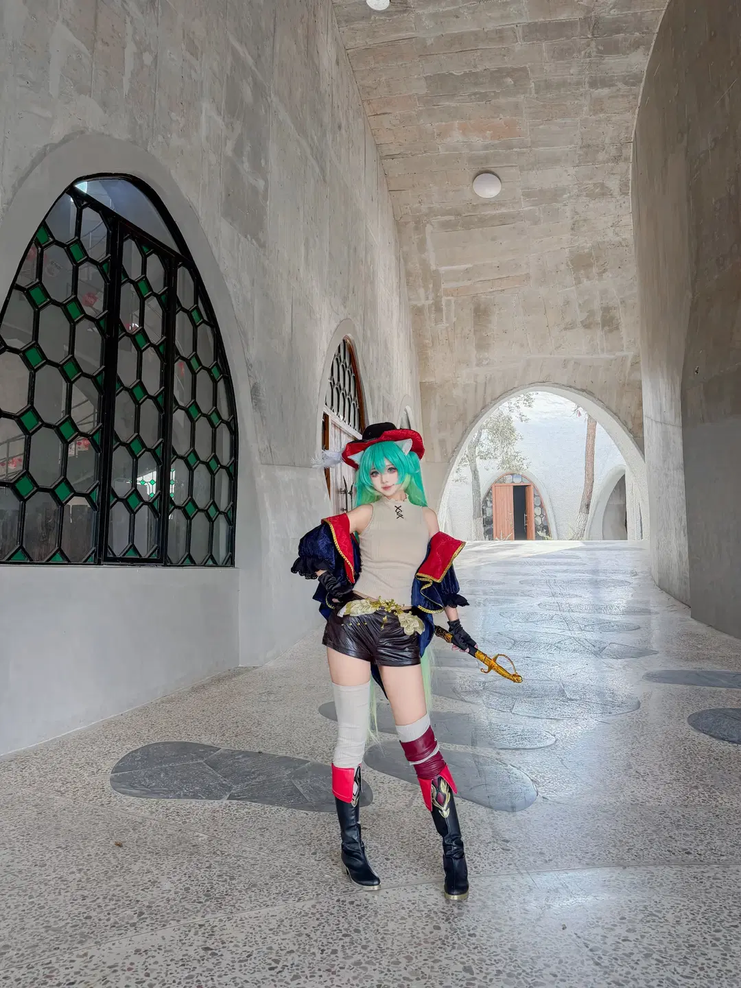 初音ミクコスプレ 長靴をはいた猫の剣士姿、鳳龍湾アラジンタウン冒険記 - 是一只小鱼北 - 2枚目