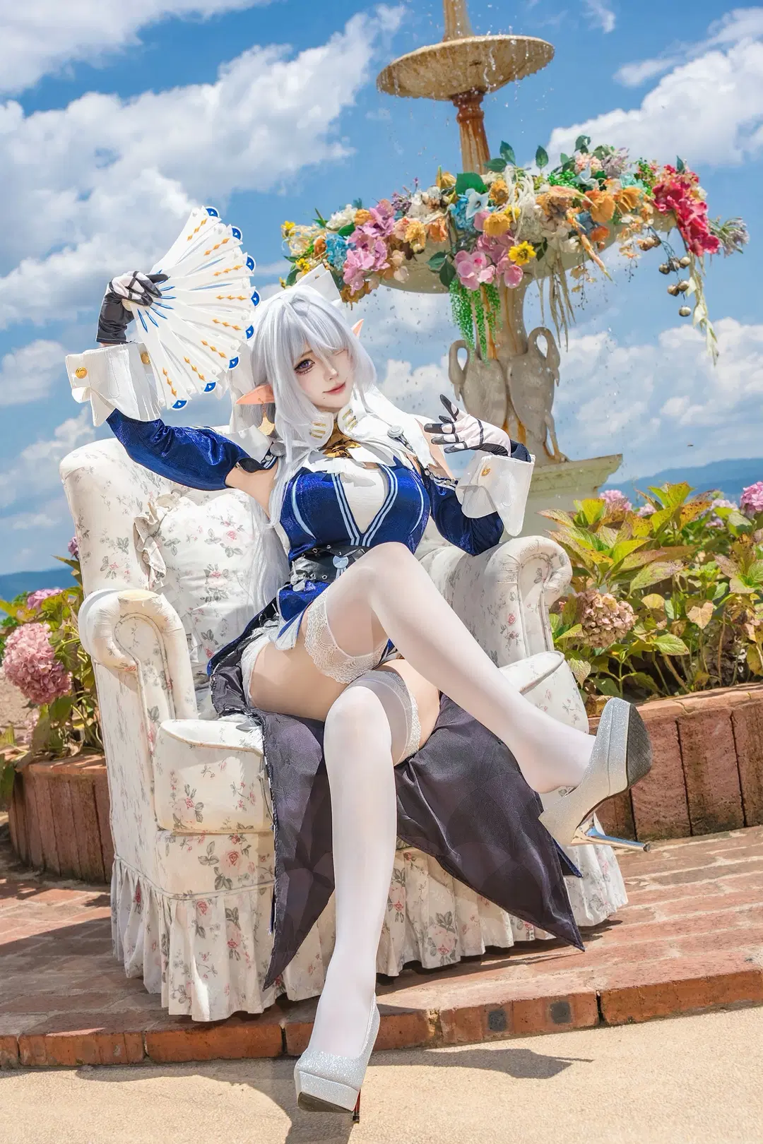 Zenless Zone Zero, cosplay, White stockings, Velina cosplay, Stockings