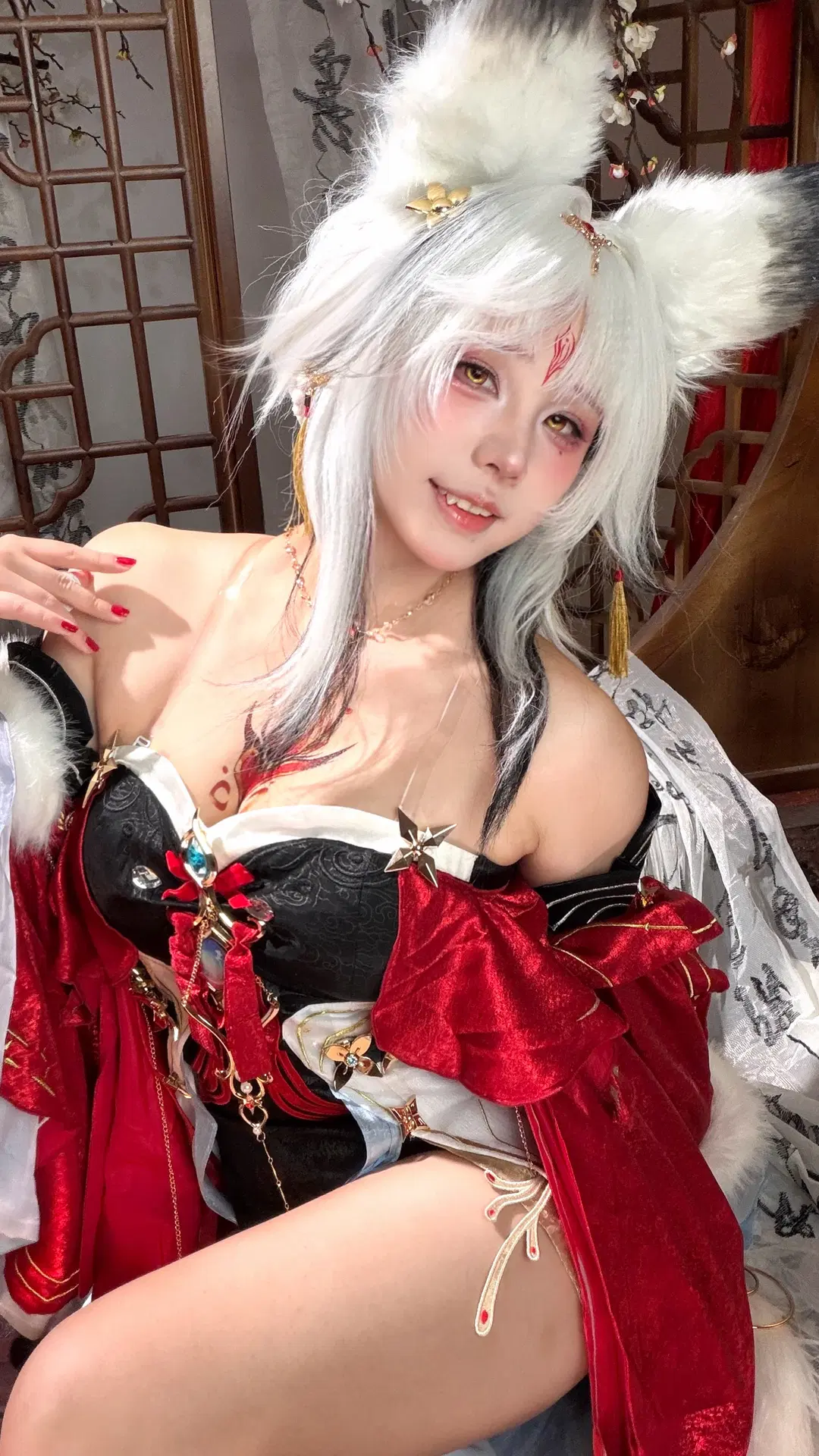 鸣潮, 兽耳, 国风奇幻, 银发, 心月狐cos