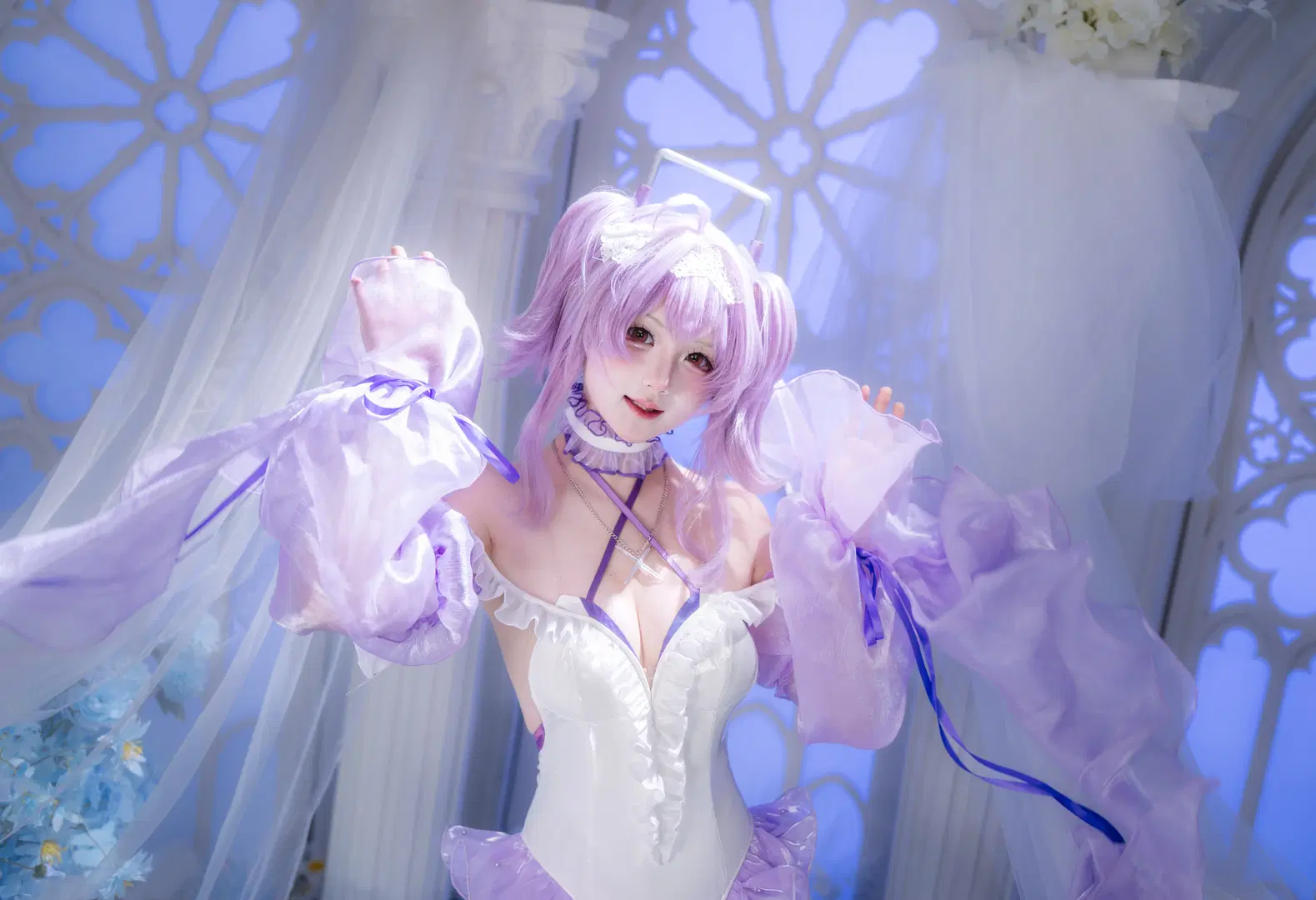二次元摄影, nikke胜利女神, 水母元素, 莉贝蕾莉奥cos, 梦幻唯美cos