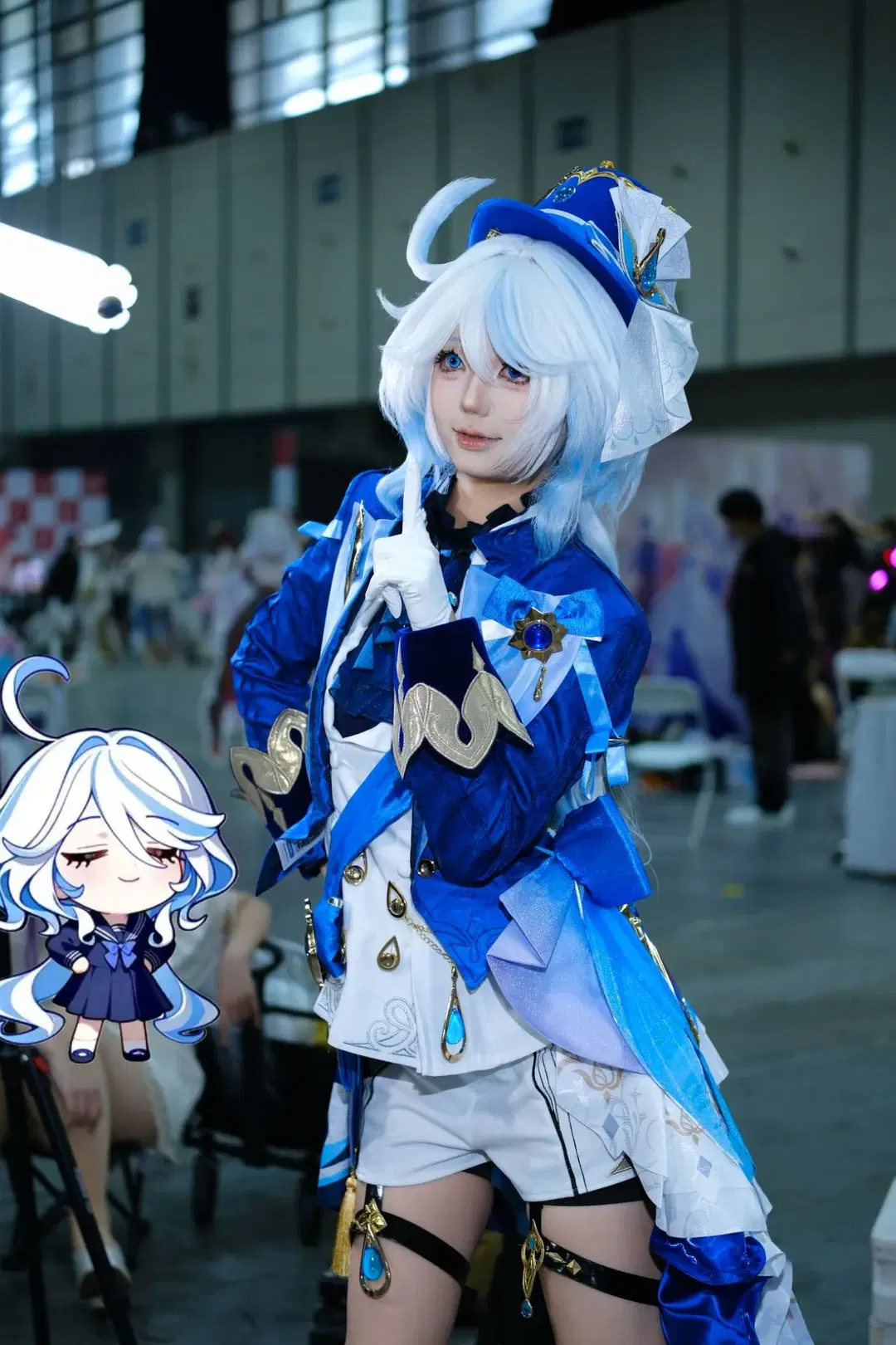 【芙宁娜cos】原神宝蓝制服，礼帽权杖演绎枫丹风情 - 小鱼大王 - 第3张