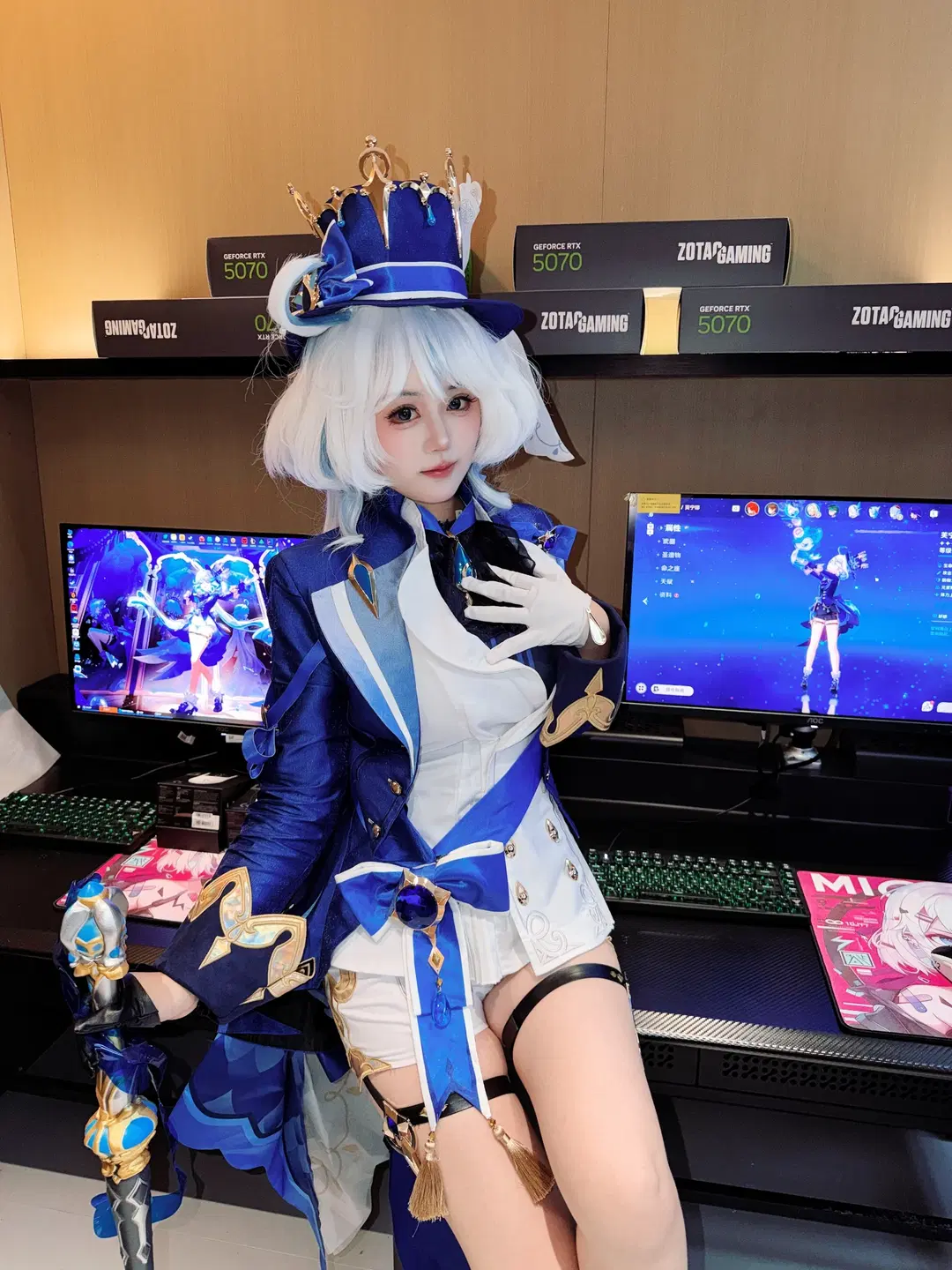 原神, 二次元摄影, 芙宁娜cos, 电竞风, 上街区