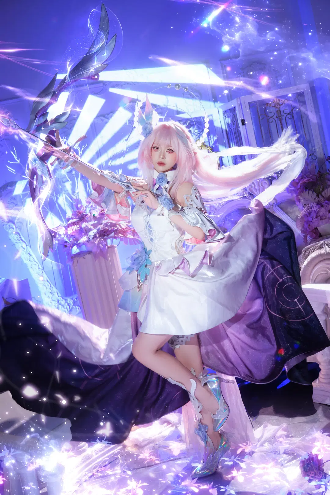昔涟cos, 崩坏星穹铁道, 翁法罗斯, 魔法少女cos, 粉发少女cos