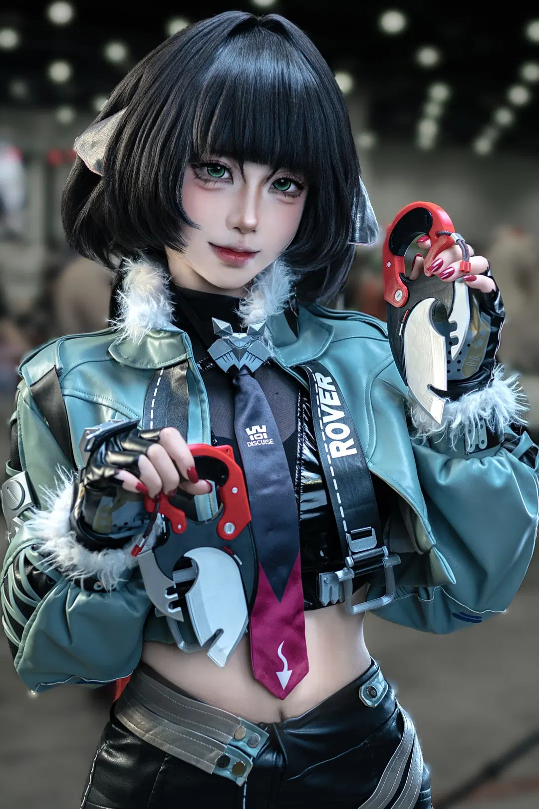 绝区零, 简杜cos, 丝袜cos, 良牙漫展, 皮衣少女