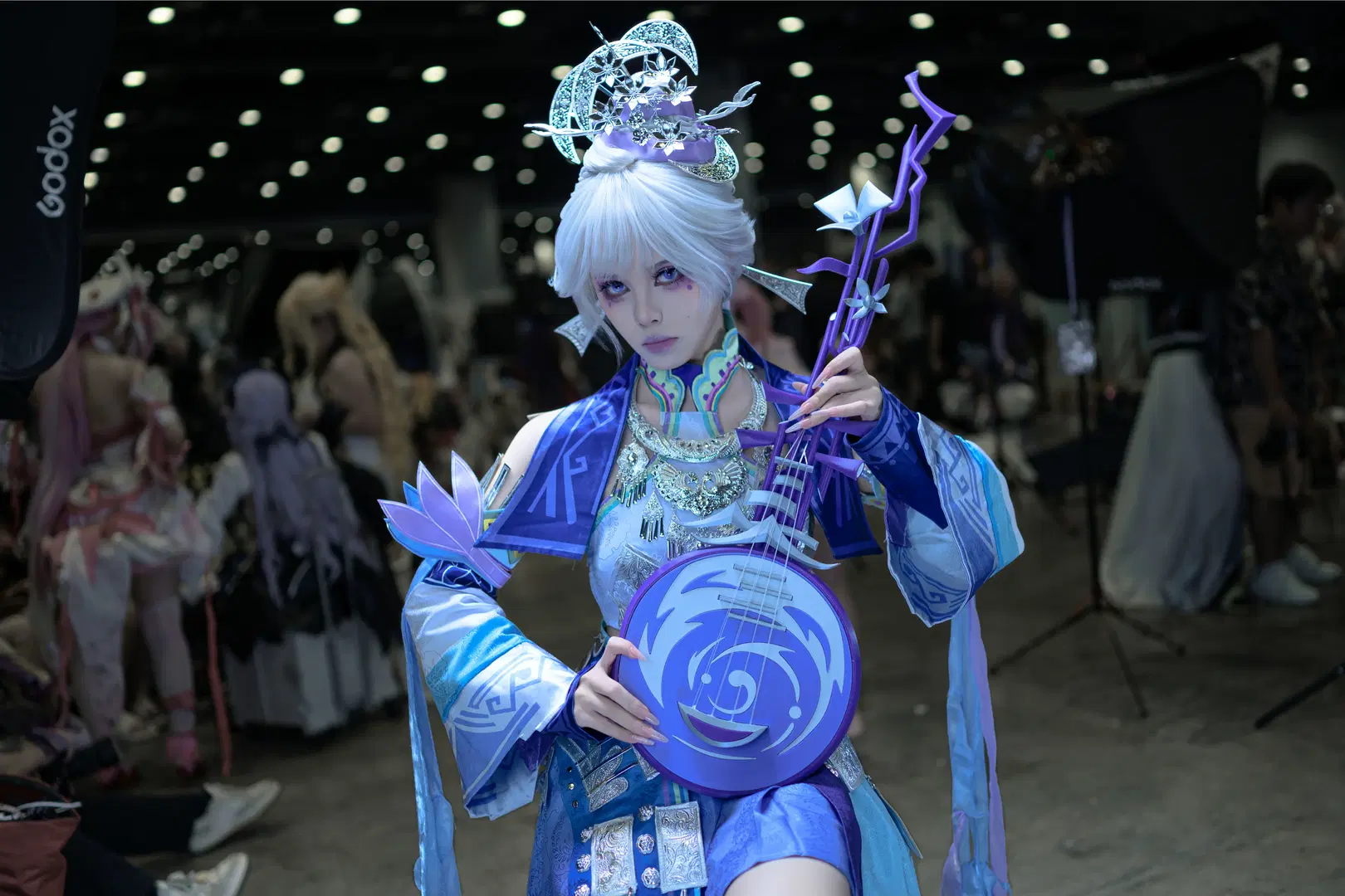 [Yang Yuhuan cosplay] Nanning Ryoga anime convention blue-purple Traditional Chinese style cosplay styling by 面包 - Image 2