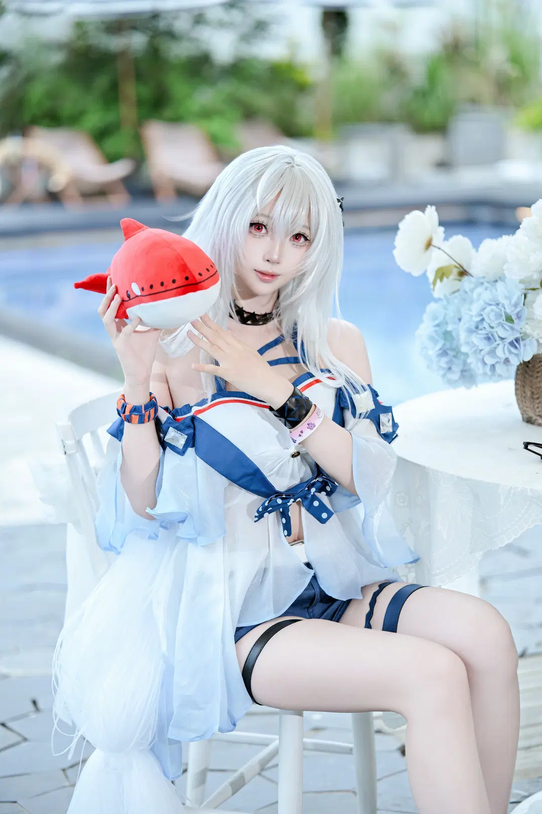 【スカジ コスプレ】南寧のプールサイドで紡ぐ夏のロケ撮影記録 - 面包 - 3枚目