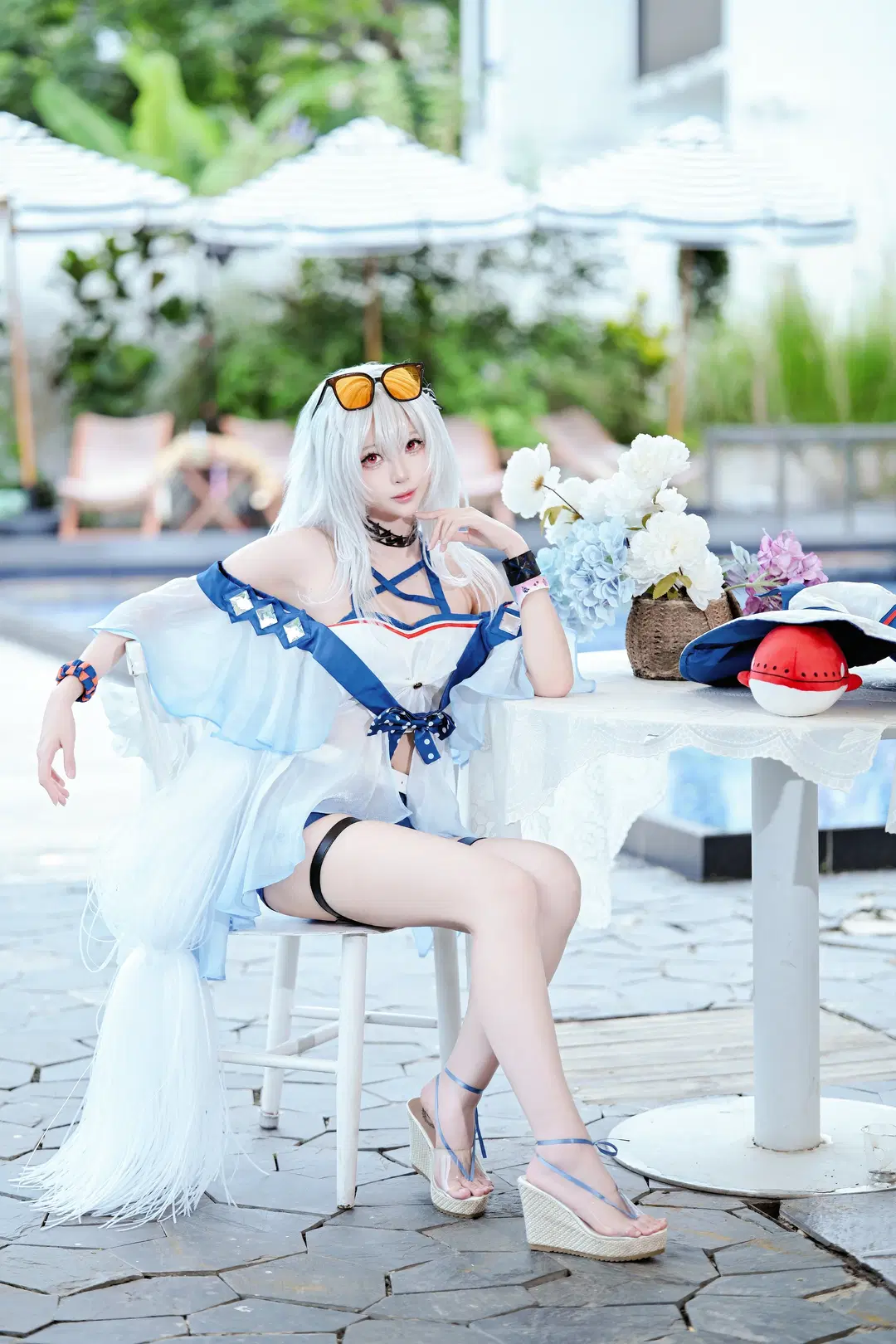 【スカジ コスプレ】南寧のプールサイドで紡ぐ夏のロケ撮影記録 - 面包 - 4枚目