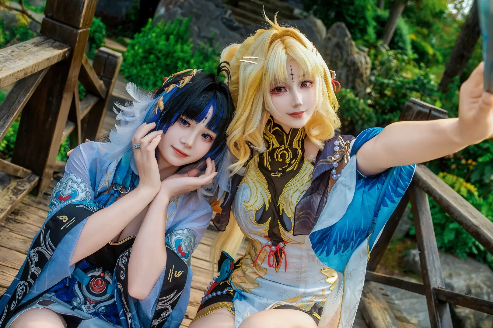 【穗穗秧秧cos】鸣潮姐妹花的园林日常 - Schmidt_R2_Schilling - 第2张