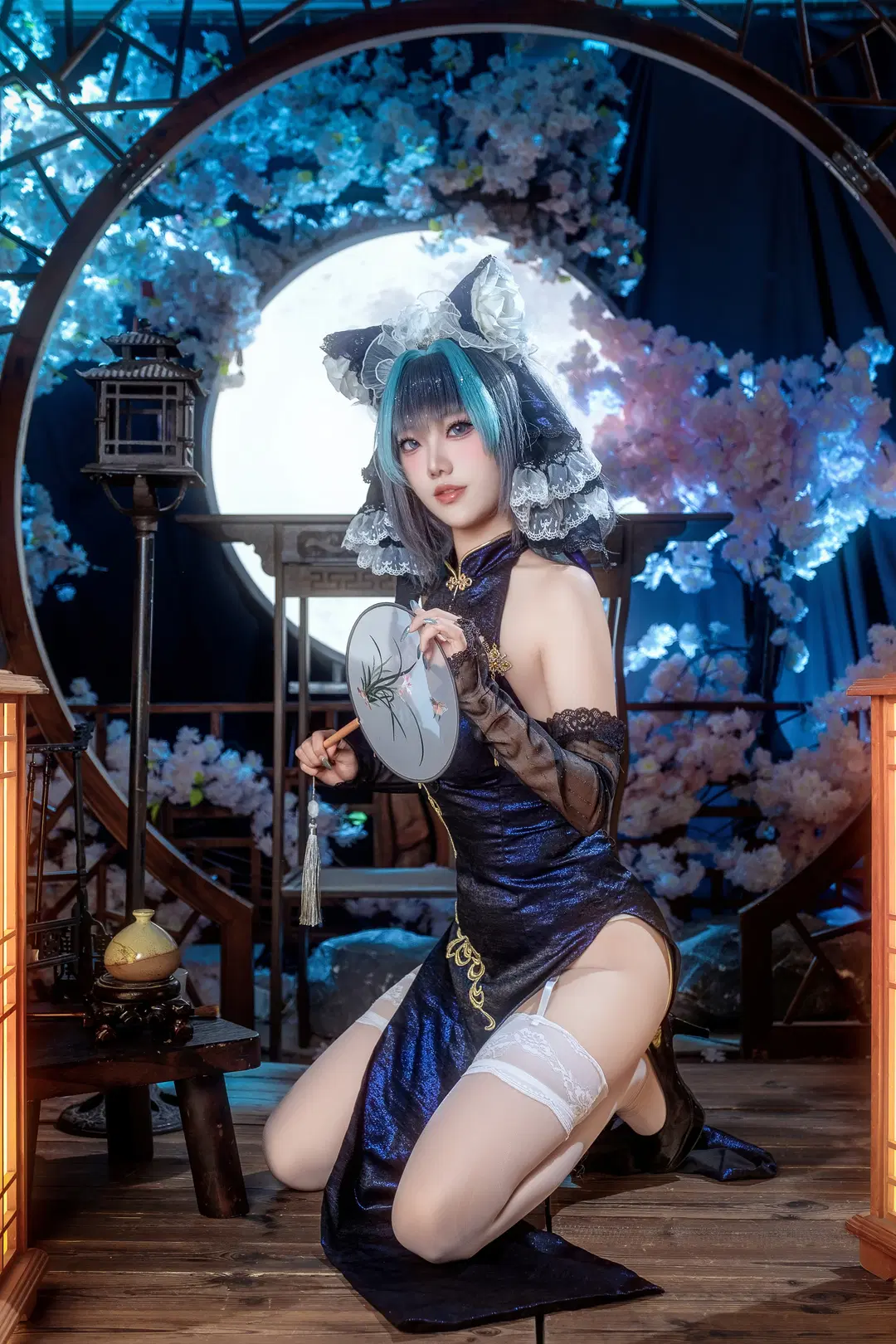 【柴郡cos】碧蓝航线柴郡猫的月下旗袍夜 - Schmidt_R2_Schilling - 第3张