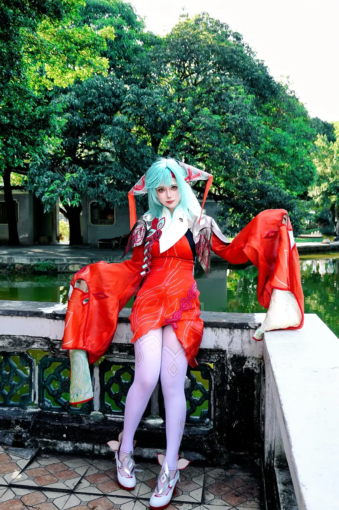 【少司缘cos】佛山中山公园古风建筑与湖畔的完美适配 - 玉山铃 - 第4张