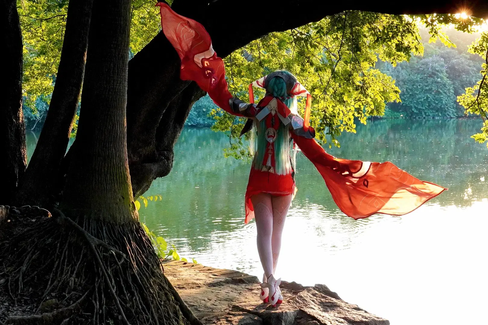 【少司缘cos】佛山中山公园古风建筑与湖畔的完美适配 - 玉山铃 - 第6张